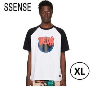 Deva States, Men's Crew neck graphic printed T-Shirt-White & Black. Size:XL. NWT